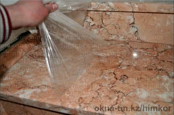 Жидкая пленка для временной защиты мрамора (подоконников, полов и др) во время ремонта