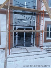 Алюминиевый фасад с входной группой &mdash; ОКНА STAVA