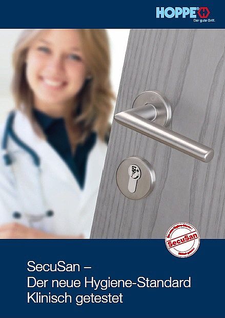 1-го октября 2012 стартуют продажи новой линейки продуктов HOPPE! Ручки с антибактериальной поверхностью SecuSan!