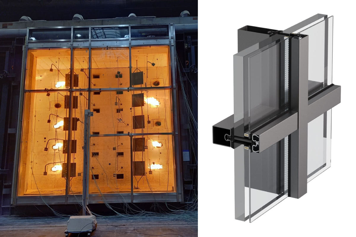 Стальная фасадная система Forster thermfix vario со взломостойкостью RC4 прошла огневые испытания EI60