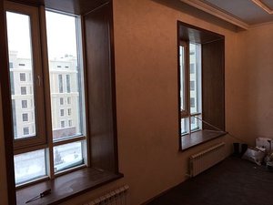 Откосы золотой дуб &mdash; Фабричные окна