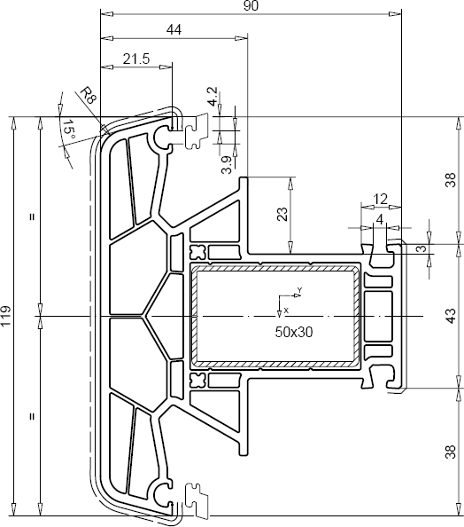 Veka Импост 119