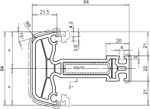 Veka Импост 64