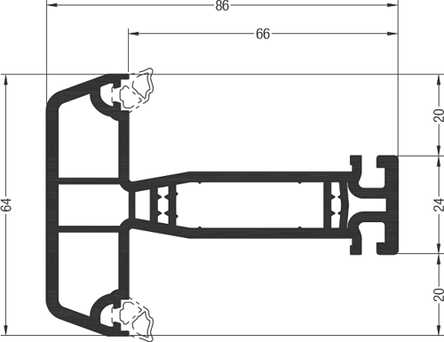 REHAU Импост 64/86