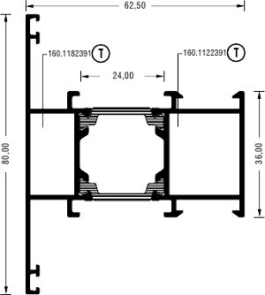 Alumil Импост 80