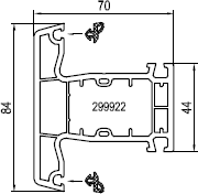 aluplast Импост 140x44