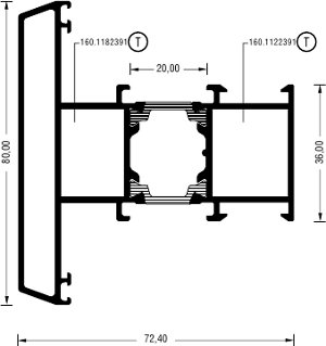 Alumil Импост 80