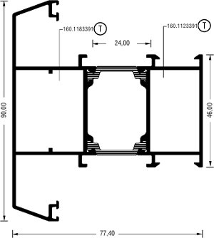 Alumil Импост 90