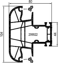 aluplast Импост 160x43