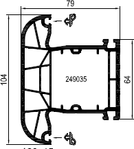 aluplast Импост 160x45