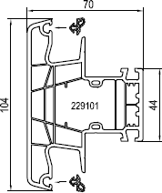 aluplast Импост 150x43