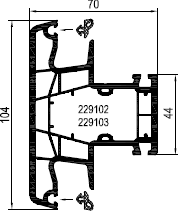 aluplast Импост 150x44