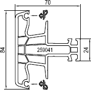 aluplast Импост 150x41
