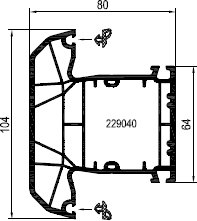 aluplast Импост 170x45