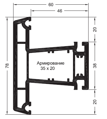REHAU Импост 78